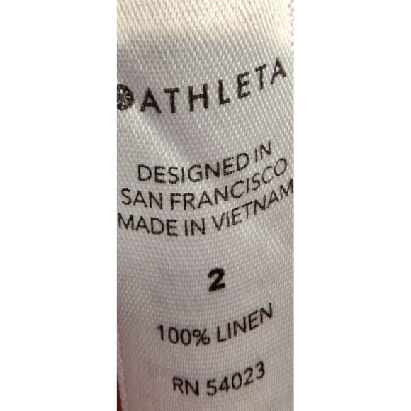 Athleta Womens 2 Blue Cabo Linen Wide Leg Pants - Picture 14 of 15